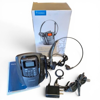 Plantronics CT14 Cordless DECT Headset phone Black Tested Working