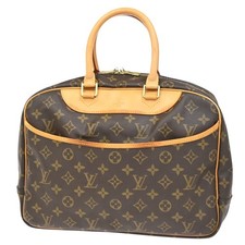 Borsa a mano Louis Vuitton LV logo Deauville monogramma pelle marrone M47270 73ZA272