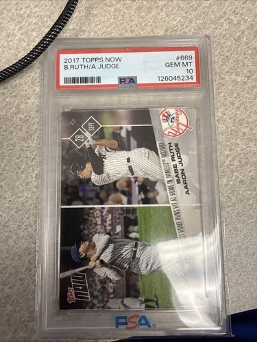 2017 Topps Now - Aaron Judge, Babe Ruth #669 /5283 (RC) PSA 10