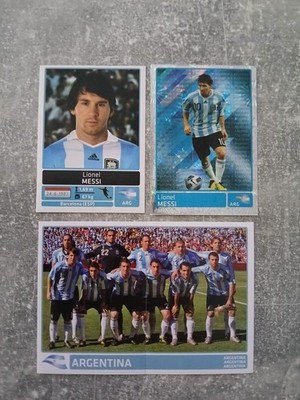 Panini Copa America 2011 - 2x Messi + Team Argentinien