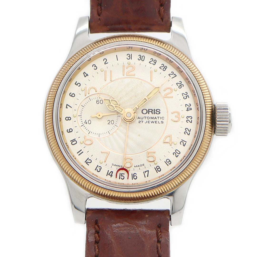 ORIS 7492 Pointer Date Skeleton SS Silver Dial Au… - image 1