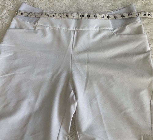 Greg Norman Play Dry Women Lg Moisture Management Pull On Bermuda Shorts White - Picture 6 of 8