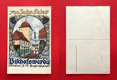 Artist occasion postcard Bischofswerda 1927 700 year celebration (53991