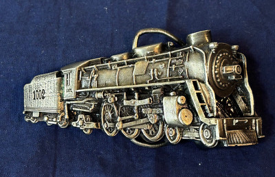 1978 Bergamot Brass Works Belt Buckle K-39 Train Locomotive #1002 Rail Road