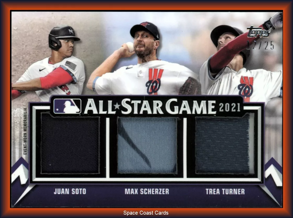 Juan Soto Trea Turner Max Scherzer 2021 Topps ALL-STAR Game Jersey Patch  /25