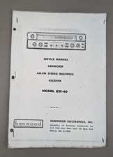 Kenwood Model KW-40 Am-Fm Stereo Tube Receiver D-345