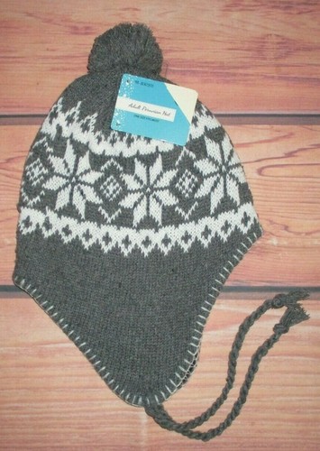 MENS PERUVIAN HAT CHULLO POM POM LINED 