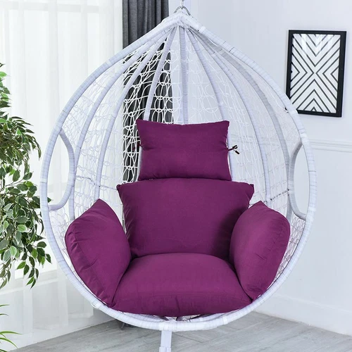 Schaukel Hängesessel Ei Rattanstuhl Outdoor Hängematte Ständer Kissen ohne Stuhl - Bild 13 von 15