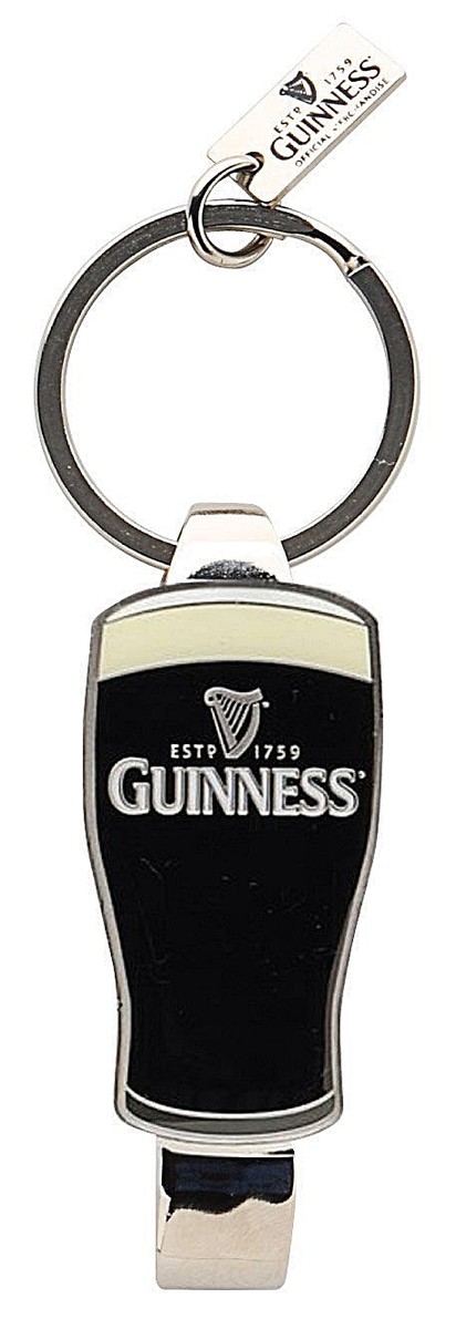 Guinness Pint Glass bottle opener keyring (sg 2234b)