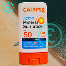 Calypso Mineral Sun Stick, SPF50 Sun Protection with Sheer Zinc Water Resistant