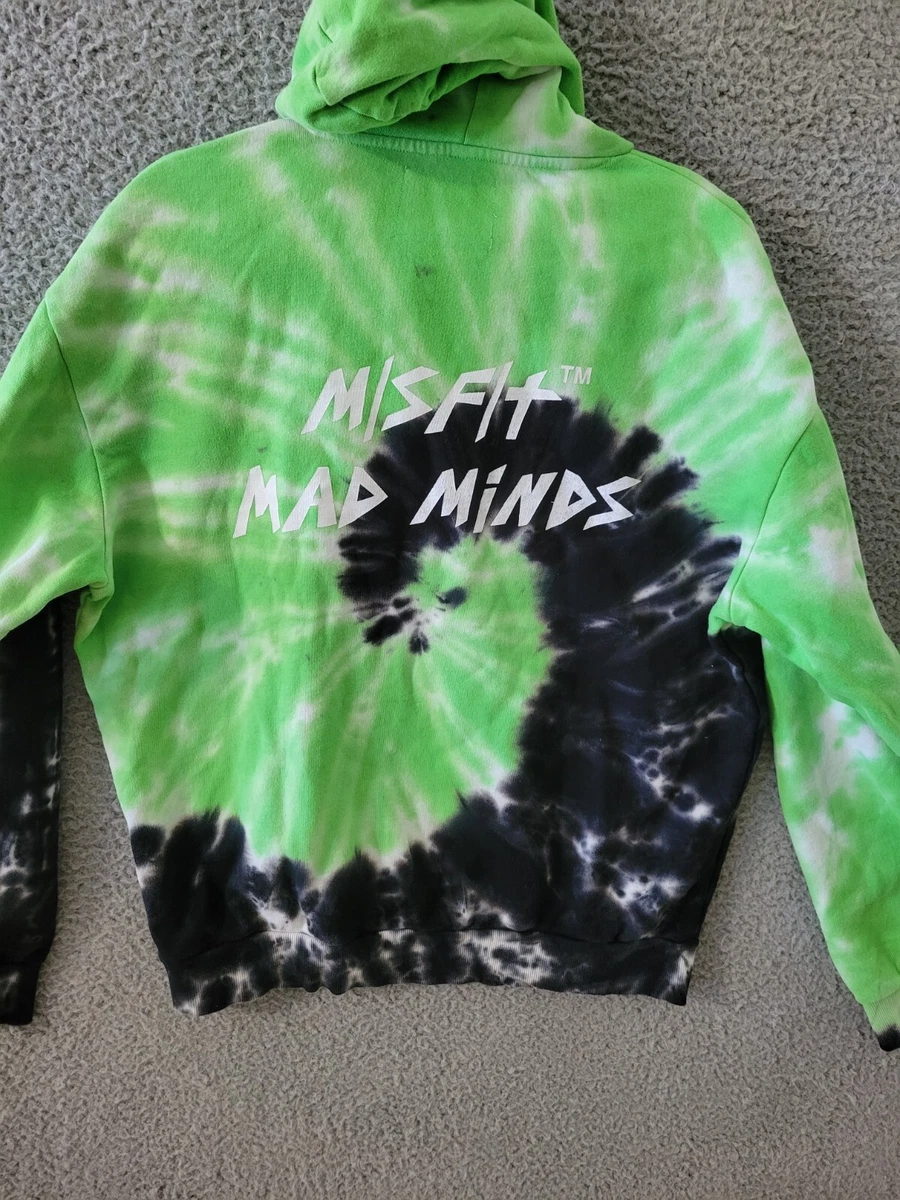 Green and white tie dye hoodie 2025