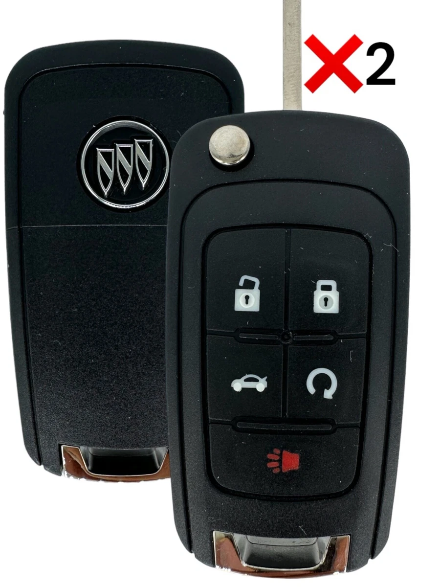 2 New Flip Key Remote Start Key Fob for Buick Lacrosse Encore