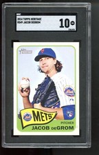 2014 Topps Heritage Jacob Degrom SGC 10 GEM MINT Rookie RC Mets Rangers Cy Young
