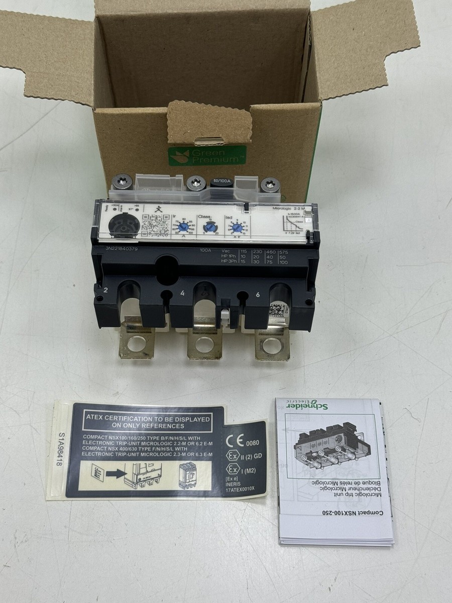 Schneider LV429170 – 3p3D Micrologic 2.2 M 100A Afsluitstuk Voor NSX100-250 Vermogensschakelaar – Officiële Garantie
