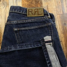 Ralph Lauren RRL Japanese Selvedge Mens Denim Jeans Slim Fit 33x28.5 Made in USA
