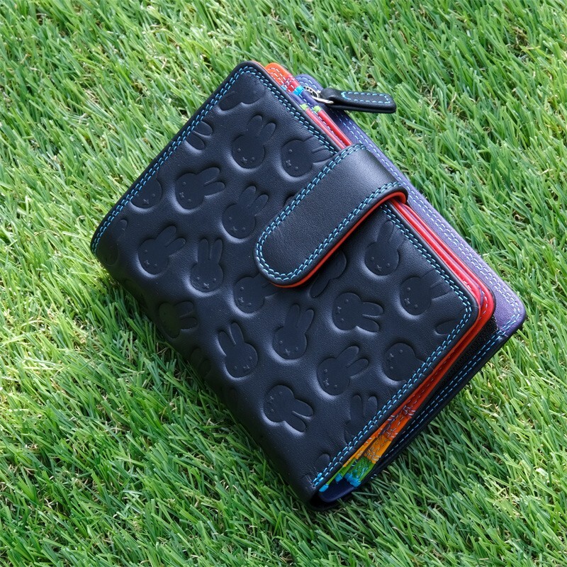 Miffy x My Walit Medium Snap Wallet Face Stamp Zip Around Real