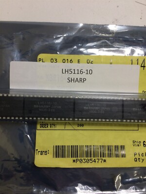 LH5116-10 SHARP IC SRAM 2KX8 16KBIT PARALLEL 24PIN PDIP 2 PIECES | eBay
