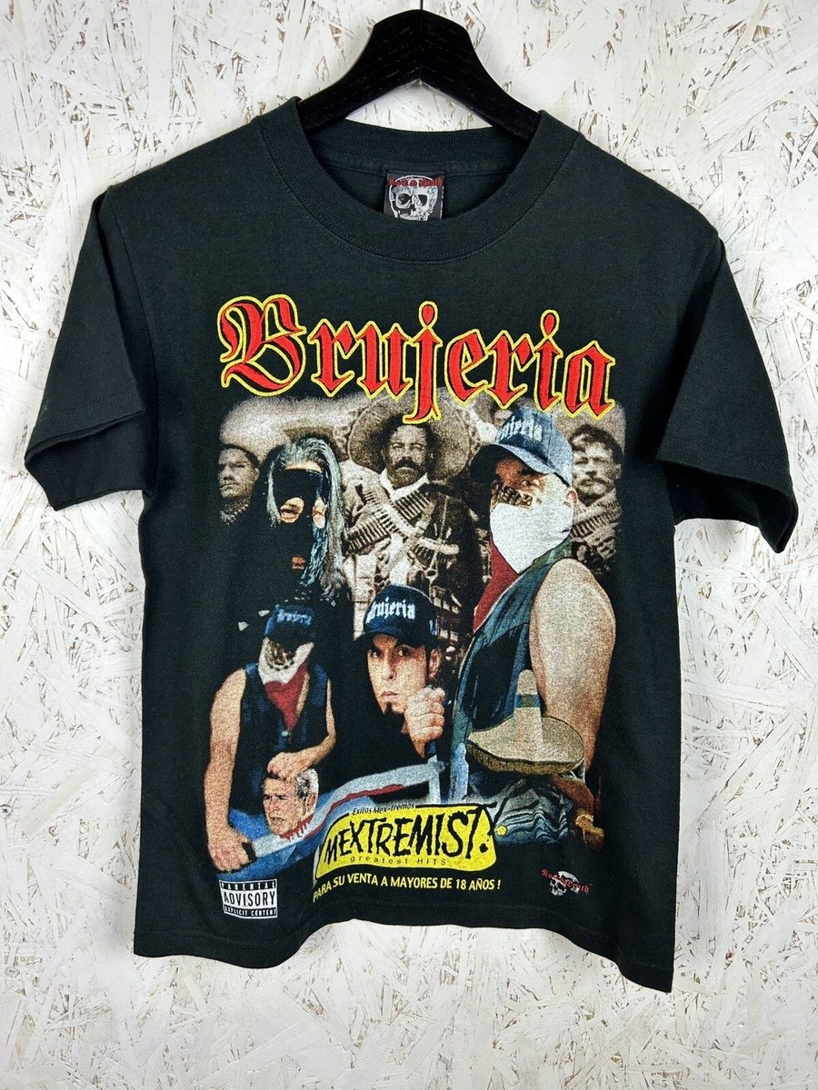 90s Vintage Brujeria Mextremist Rock & Death Mexican Bootleg T
