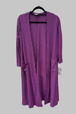 LuLaRoe Women s Sarah Cardigan Duster Size X Small Purple NWT NEW OLD STOCK