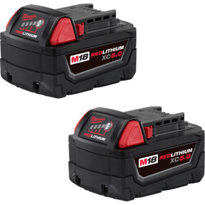 Milwaukee 48-11-1852 M18 REDLITHIUM XC5.0 Extended Capacity Battery 2-PK