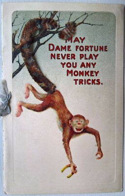 Möge Dame Fortune dir nie irgendwelche Monkey Tricks spielen. Fellschwanz. Weihnachtsgruß.