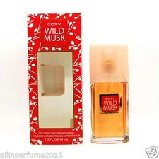 Wild Musk by Coty 1.5 oz, 44 ml Cologne Concentrate Spray for Women