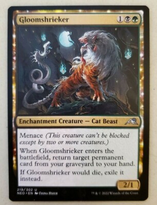 mtg neon card Magic: The Gathering Kamigawa: Dynasty Collector Booster you may search your library for an Aura card with mana value less than or equal to that Aura and with a different name than each Aura you control MtG Trading Card Game Kamigawa