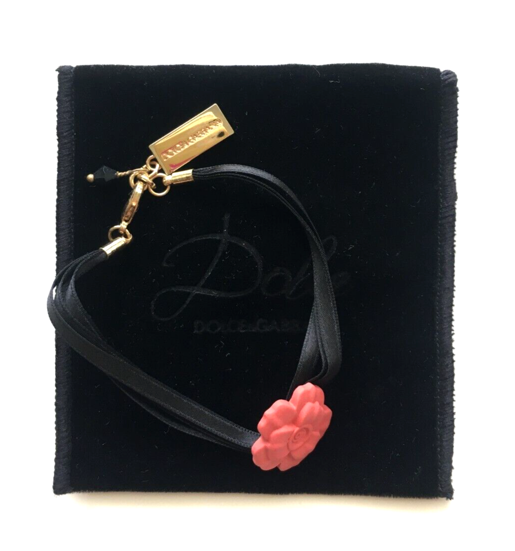 ✨New DOLCE & GABBANA Rose Camellia Bracelet Floral Love Logo +
