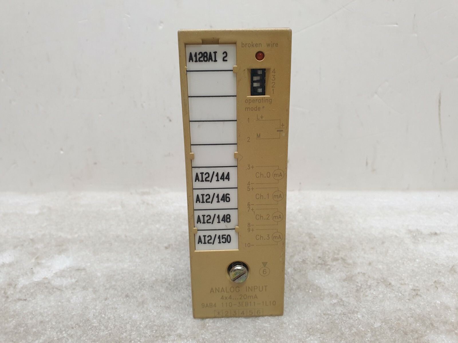 Siemens ANALOG INPUT MODULES 9AB4110-3EB11-1L10 9AB4 110-3EB11-1L10 E:1
