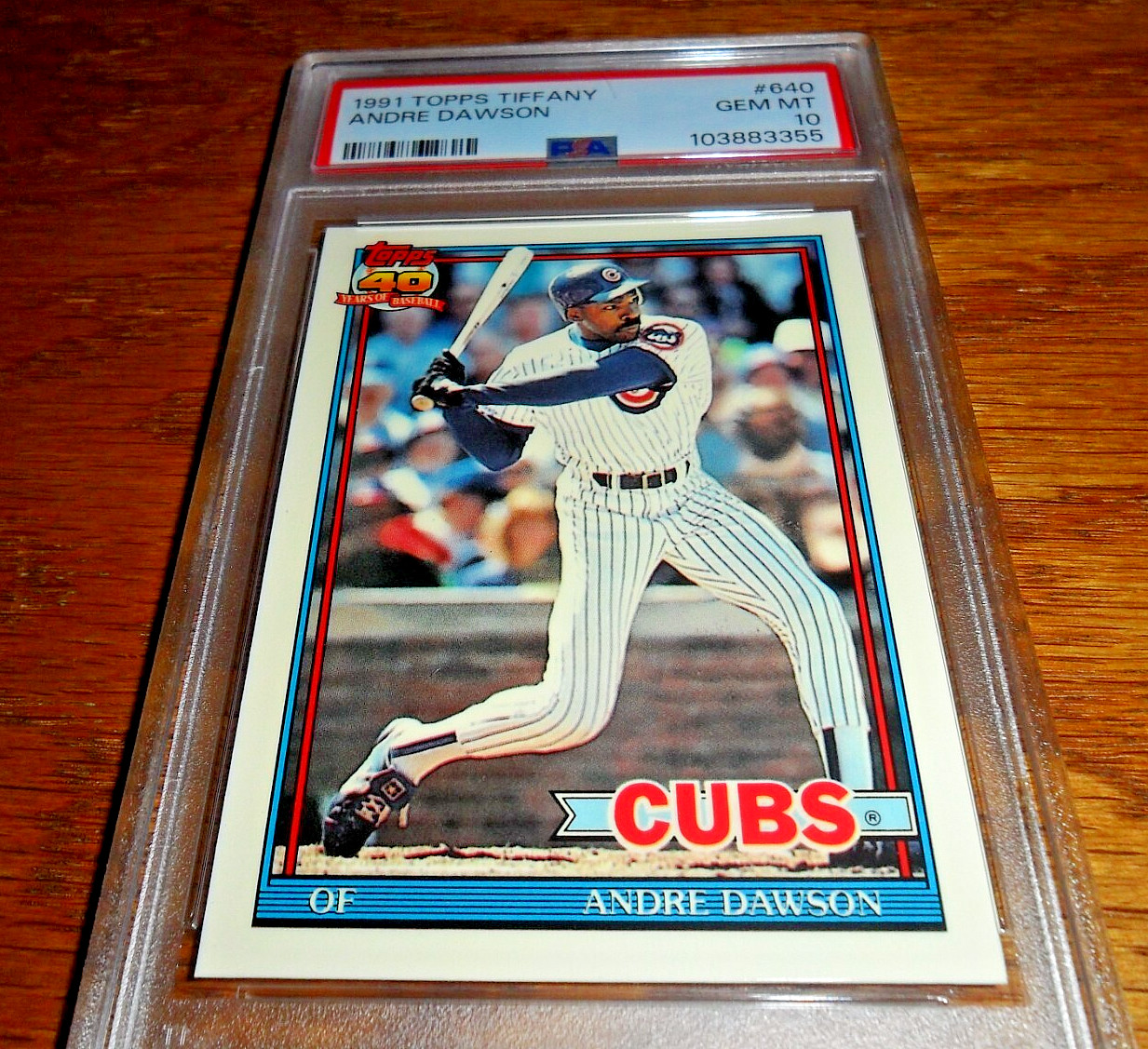 ⚾🐻 1991 Topps Tiffany #640 Andre Dawson HOF Chicago Cubs PSA 10 GEM MINT ⚾🐻‍❄️