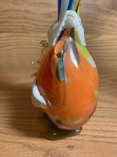 VINTAGE MURANO STYLE CLOWN Decanter Glass Multi-colored As Found 9.5” - Picture 14 of 19