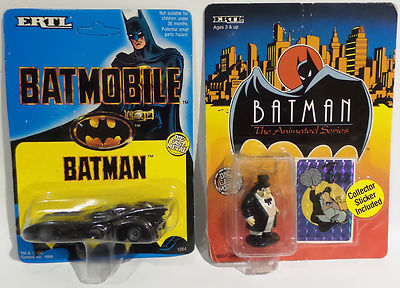 Batman: 1989 Batmobile & Animated Penguin Die Cast Set Made by Ertl (TK) (SC)