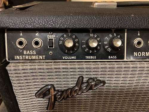 1966-67 Fender Black Panel Bassman head. EL34 output tubes. - Picture 9 of 11