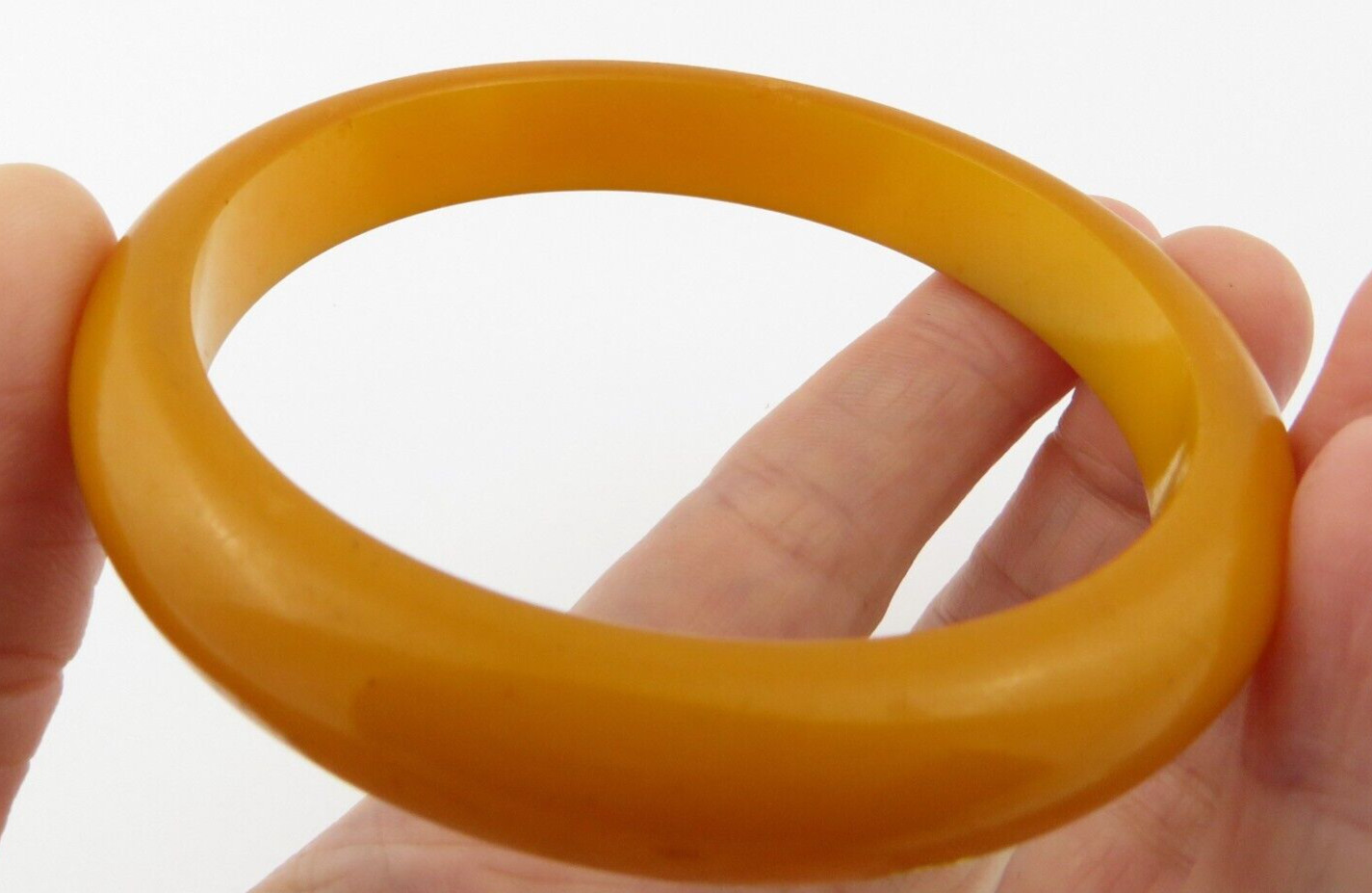 Vtg.Butterscotch Orange Solid Bakelite Bangle/Bra… - image 14