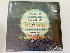 The Paper Studio Navy/Mint Gold Foil 12x12 Post Bound Scrapbook Album