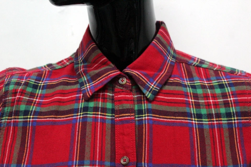 Hollister Femme Taille S Chemise En Coton Multicolore Logo - Photo 3/4