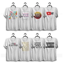 Gaming Mens White T-Shirts Funny t shirts Joke t-shirt Birthday Gift Video Game
