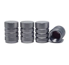 Gray Barrel Aluminum Tire Valve Caps - Sets Of 4 8 12 Or 20 - Universal