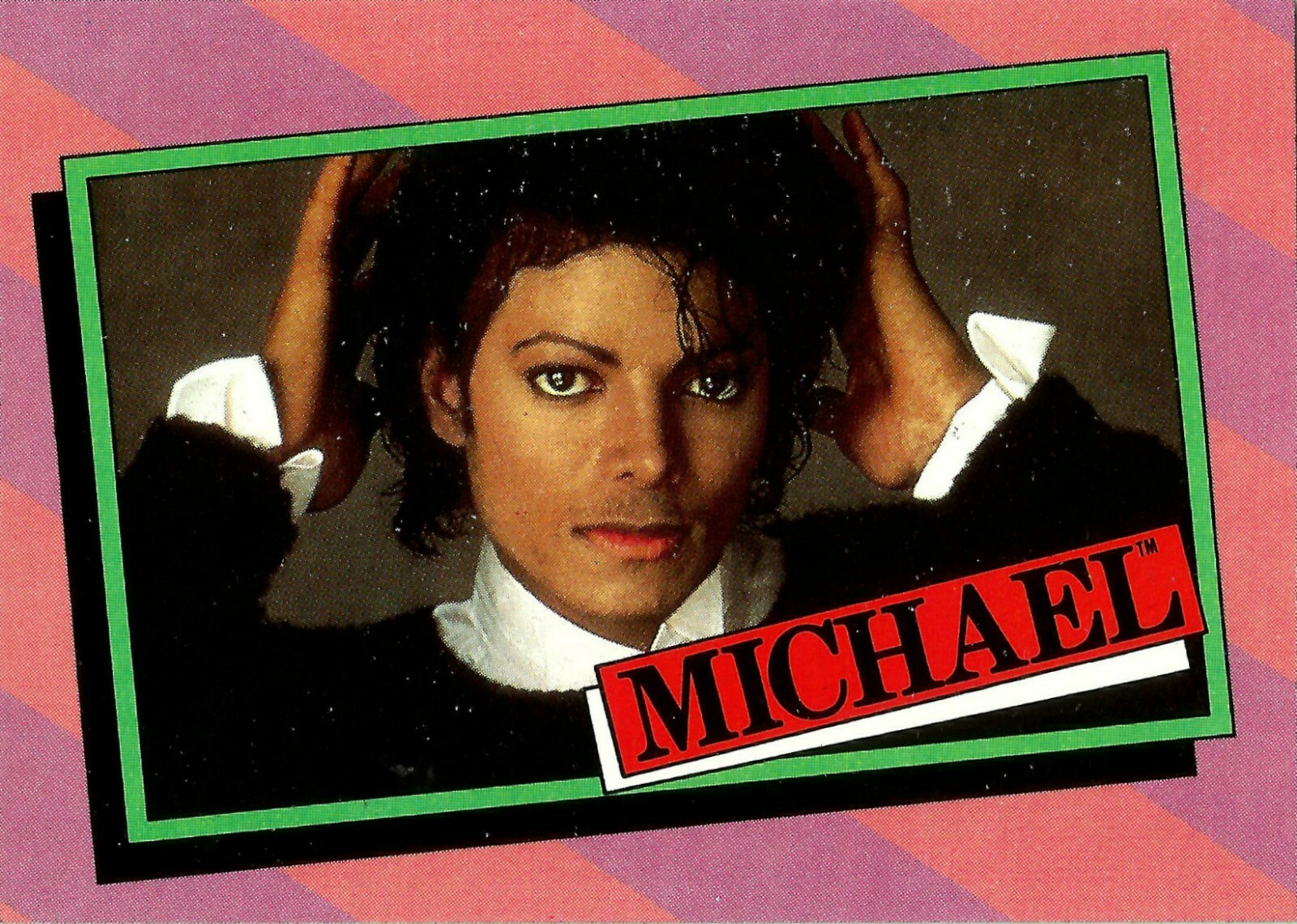 MICHAEL JACKSON, COLLECTIBLE CARD # 21 OF 33, TOPPS YEAR 1984, MJJ PRODUCTIONS