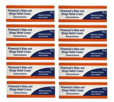 10 x Pinewood Hydrocortison Cream Bite & Sting Itch Relief 1% w/w