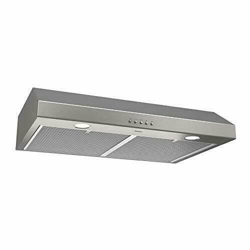 BROAN NuTone BCSQ130SS Three-Speed Glacier Under-Cabinet Range Hood LED Lights