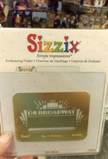 Unopened Sizzix Simple Impressions Embossing Folder ON BROADWAY 38-9832