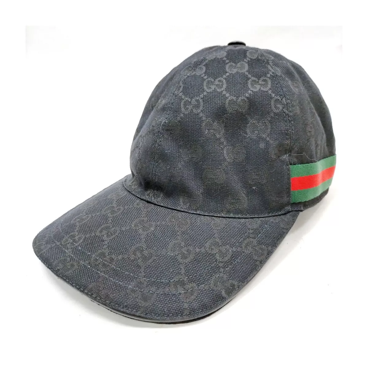 100% Authentic Gucci Cap GG Sherry Line Black Polyester | eBay