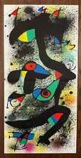 Joan Miro Original 1974 Stone Lithograph Limited Edition