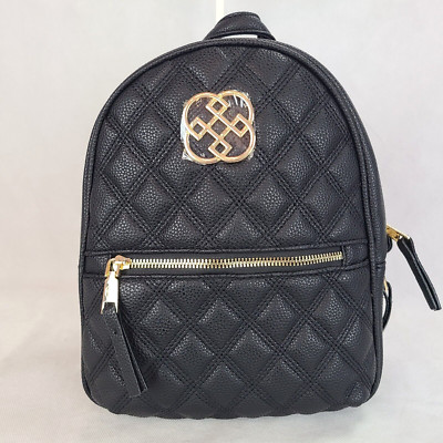 New DAISY FUENTES Black Diamond Quilted Backpack Handbag $88 NWT Daisy Fuentes Diamond Quilted Backpack Handbag. Cream  main image 4