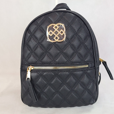 New DAISY FUENTES Black Diamond Quilted Backpack Handbag $88  display picture 3