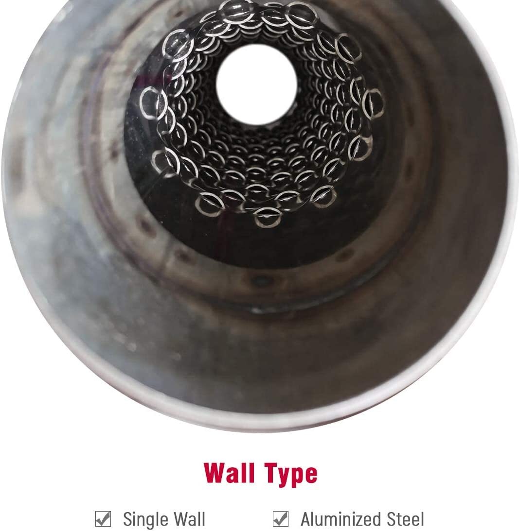 Aluminized Steel Exhaust Muffler Resonator Deep Tone Sound Eliminate