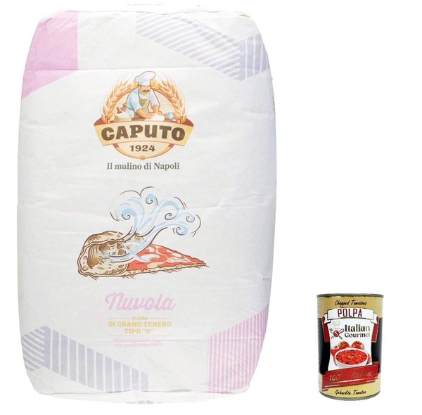 Farina Caputo Nuvola Pizza Napoli Pizzamehl FüR Leichten Teig 25Kg+Polpa 400G-image
