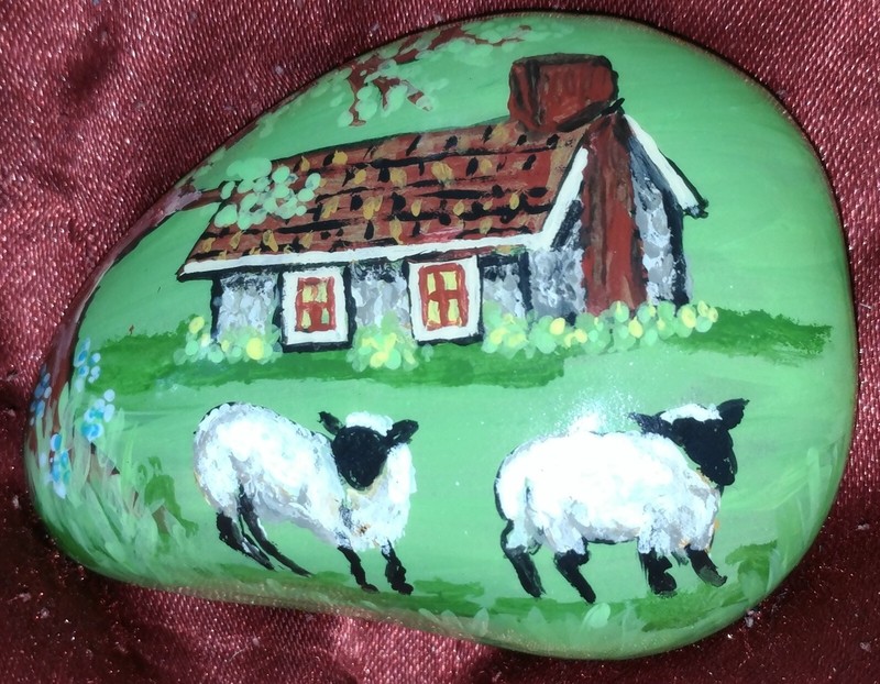Sheep Near a Barn