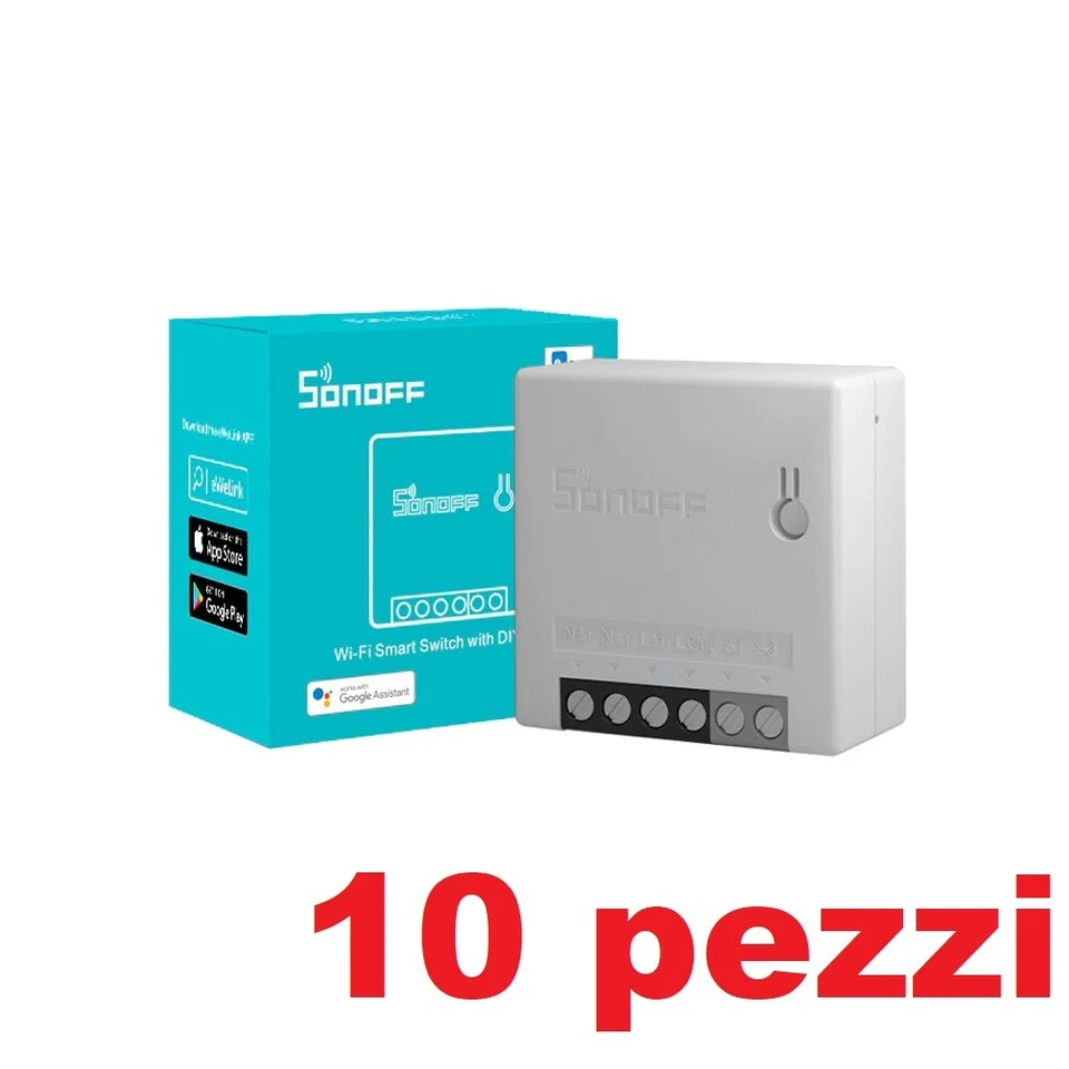 SONOFF MINI R2 10 PEZZI NEW Domotica Wifi Switch interruttore Alexa Google